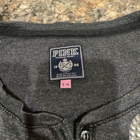 Women’s PINK metallic long sleeve shirt - Picture 3 of 5